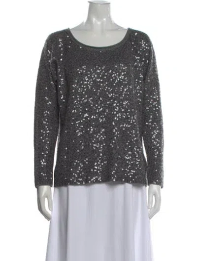 Pre-owned Calypso St Barth Patterned Crew Neck Sweater In Gray