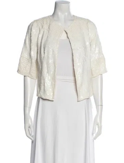 Pre-owned Calypso St Barth Patterned Evening Jacket In Neutrals