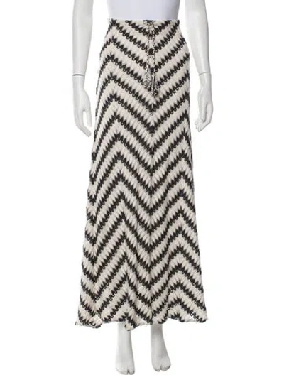 Pre-owned Calypso St Barth Patterned Long Skirt In Neutrals