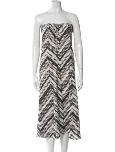Pre-owned Calypso St Barth Patterned Midi Length Dress In Multicolor
