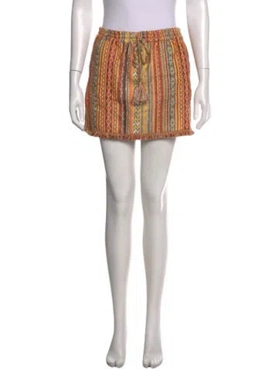 Pre-owned Calypso St Barth Patterned Mini Skirt In Multi