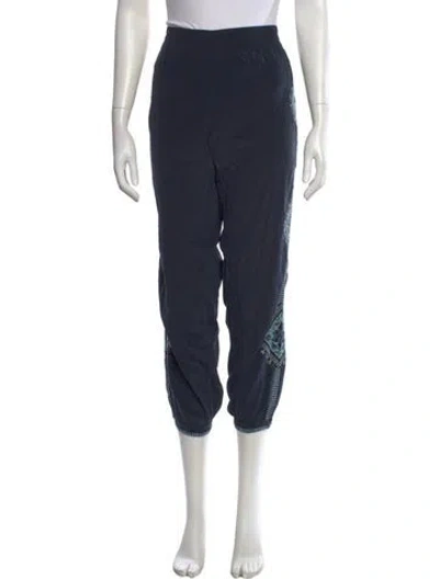Pre-owned Calypso St Barth Patterned Wide Leg Pants In Blue