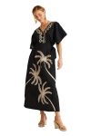 Calypso St Barth Calypso St. Barth Penelope Dress In Black Palm
