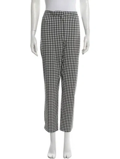 Pre-owned Calypso St Barth Plaid Print Straight Leg Pants In Multicolor