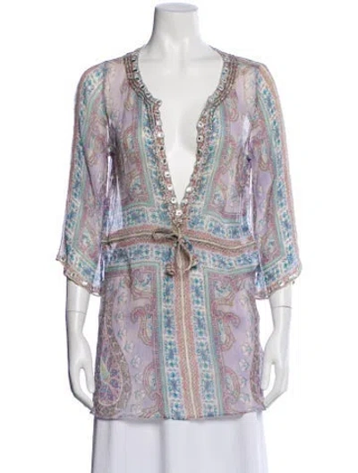 Pre-owned Calypso St Barth Printed Cover-up In Multi