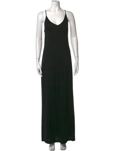 Pre-owned Calypso St Barth Printed Long Dress In Black