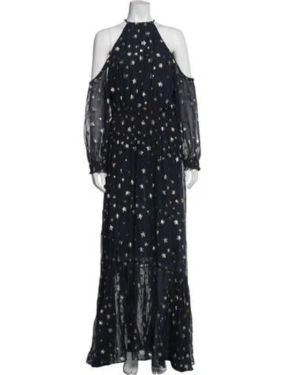 Pre-owned Calypso St Barth Printed Long Dress In Blue