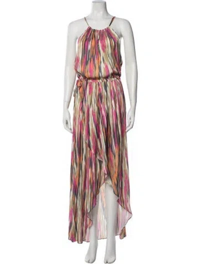 Pre-owned Calypso St Barth Printed Long Dress In Multicolor