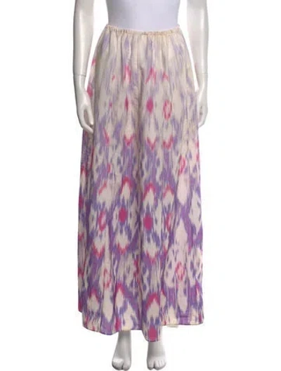 Pre-owned Calypso St Barth Printed Midi Length Skirt In Purple