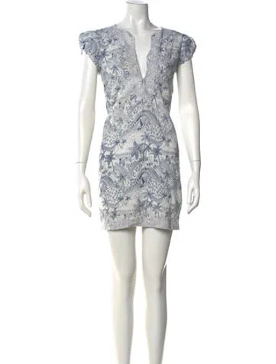 Pre-owned Calypso St Barth Printed Mini Dress In Black