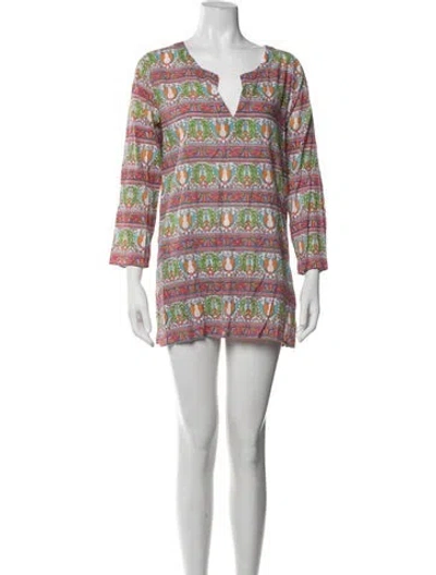 Pre-owned Calypso St Barth Printed Mini Dress In Multicolor