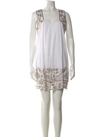 Pre-owned Calypso St Barth Printed Mini Dress In Neutral