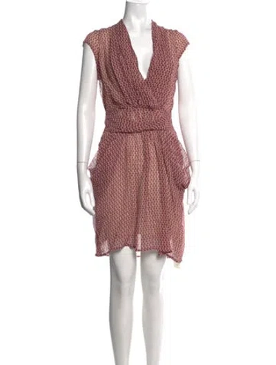Pre-owned Calypso St Barth Printed Mini Dress In Pink