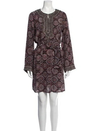 Pre-owned Calypso St Barth Printed Mini Dress W/ Tags In Black