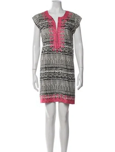 Pre-owned Calypso St Barth Printed Mini Dress In White