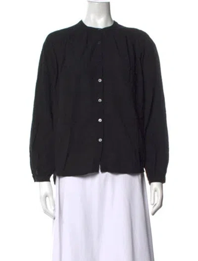 Pre-owned Calypso St Barth Printed Scoop Neck Tunic In Black