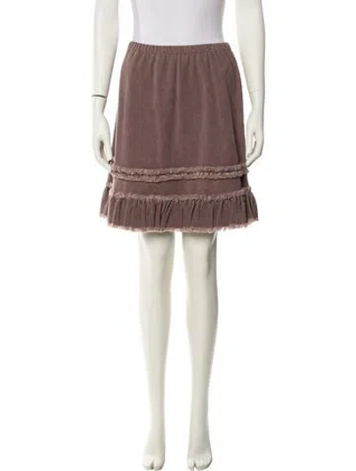Pre-owned Calypso St Barth Raw-edge Trim Mini Skirt In Pink