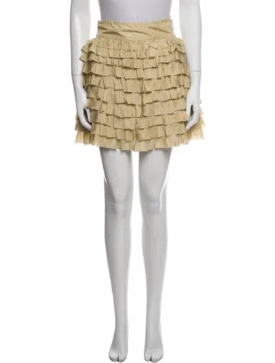 Pre-owned Calypso St Barth Ruffle Embellishment Mini Skirt In Blue