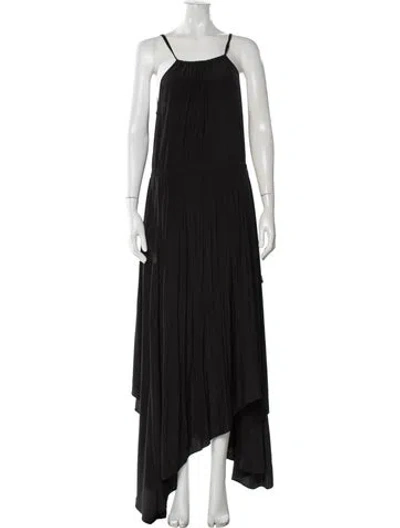 Pre-owned Calypso St Barth Scoop Neck Long Dress In Black