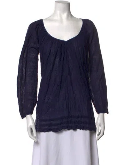 Pre-owned Calypso St Barth Scoop Neck Long Dress In Blue