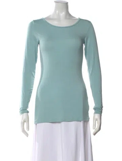 Pre-owned Calypso St Barth Scoop Neck Long Sleeve Top In Blue