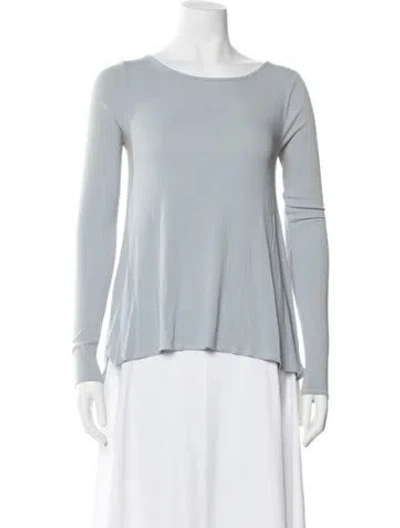 Pre-owned Calypso St Barth Scoop Neck Long Sleeve Top In Blue