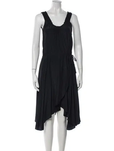 Pre-owned Calypso St Barth Scoop Neck Midi Length Dress In Blue
