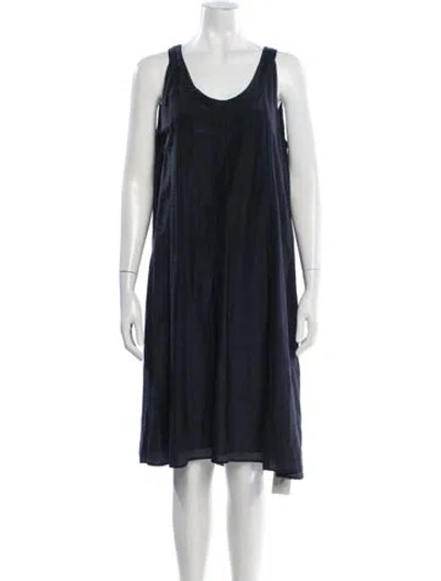 Pre-owned Calypso St Barth Scoop Neck Mini Dress In Blue