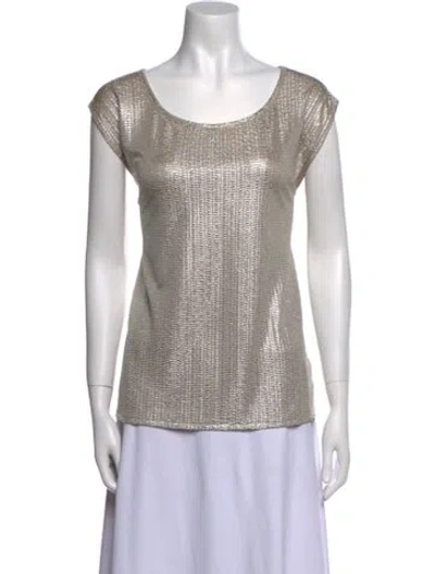 Pre-owned Calypso St Barth Scoop Neck Short Sleeve Top In Multi
