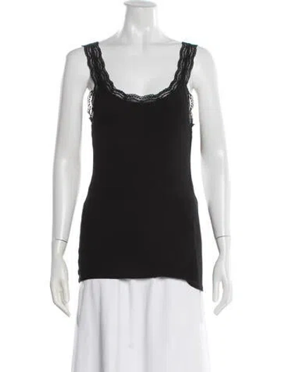 Pre-owned Calypso St Barth Scoop Neck Sleeveless Top In Black