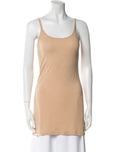 Pre-owned Calypso St Barth Scoop Neck Sleeveless Top In Neutral