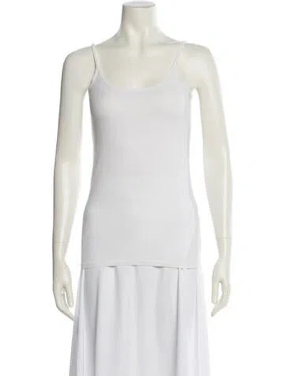 Pre-owned Calypso St Barth Scoop Neck Sleeveless Top In Neutral