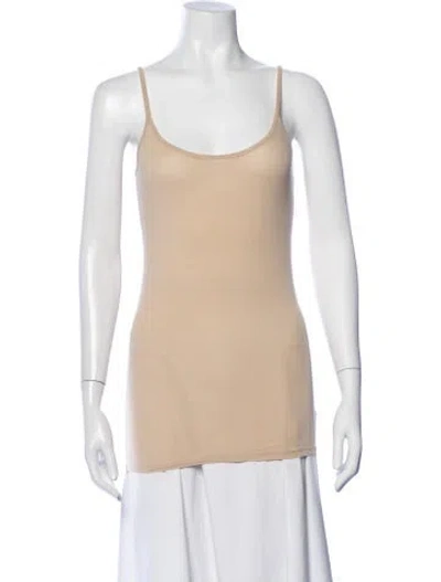 Pre-owned Calypso St Barth Scoop Neck Sleeveless Top In Neutrals