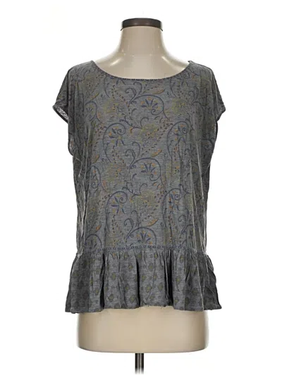 Pre-owned Calypso St Barth Short Sleeve Blouse In Gray