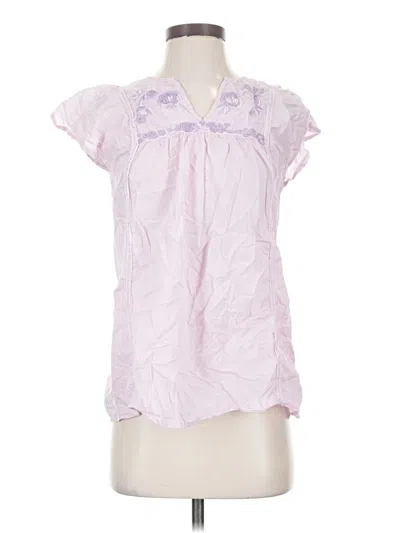 Pre-owned Calypso St Barth Short Sleeve Blouse In Pink
