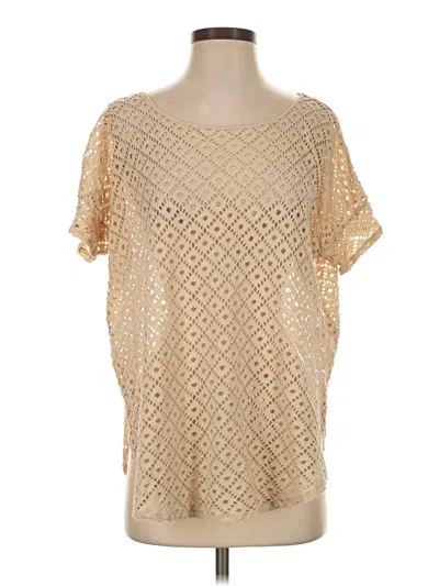Pre-owned Calypso St Barth Short Sleeve Blouse In Tan