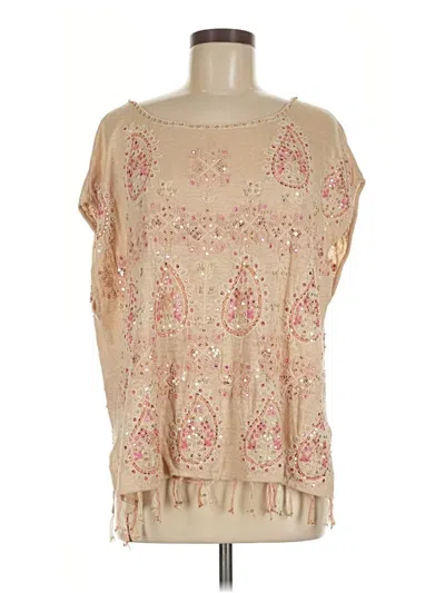 Pre-owned Calypso St Barth Short Sleeve Blouse In Tan