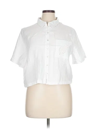 Calypso St Barth Short Sleeve Blouse In White