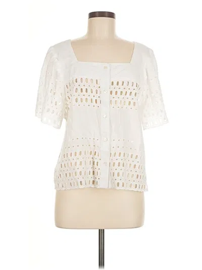 Pre-owned Calypso St Barth Short Sleeve Blouse In White