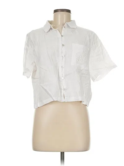 Pre-owned Calypso St Barth Short Sleeve Button Down Shirt In White