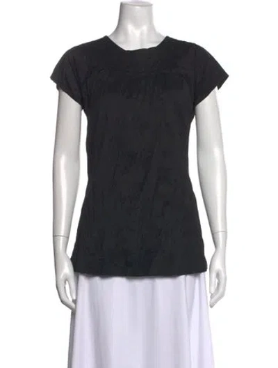 Pre-owned Calypso St Barth Silk Crew Neck Top In Black