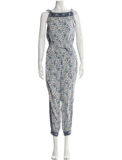 Pre-owned Calypso St Barth Silk Floral Print Jumpsuit In Multi