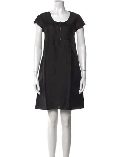 Pre-owned Calypso St Barth Silk Knee-length Dress In Black