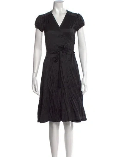 Pre-owned Calypso St Barth Silk Knee-length Dress In Black