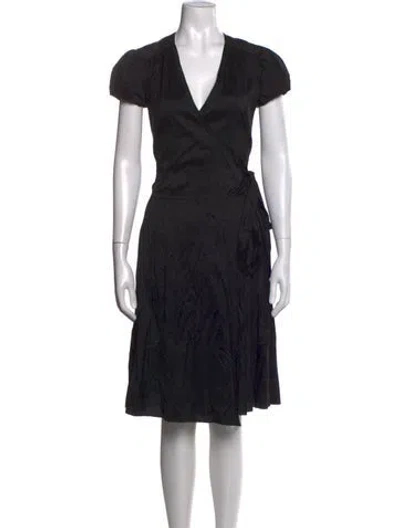 Pre-owned Calypso St Barth Silk Knee-length Dress In Black