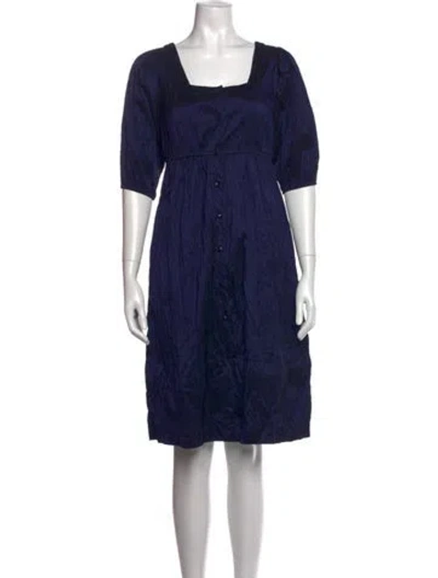 Pre-owned Calypso St Barth Silk Knee-length Dress In Blue