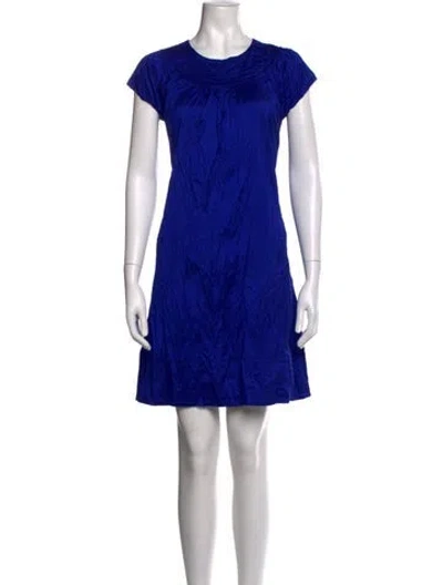 Pre-owned Calypso St Barth Silk Knee-length Dress In Blue
