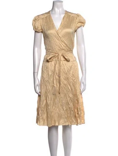 Pre-owned Calypso St Barth Silk Knee-length Dress In Neutrals