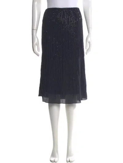 Pre-owned Calypso St Barth Silk Knee-length Skirt In Blue