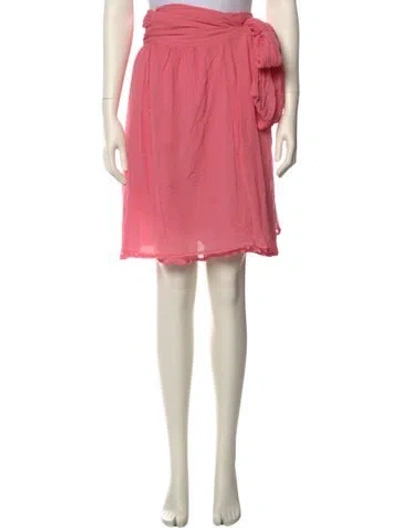 Pre-owned Calypso St Barth Silk Knee-length Skirt In Pink